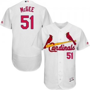 Authentic Men's Willie McGee White Home Jersey - #51 Baseball St. Louis Cardinals Flex Base