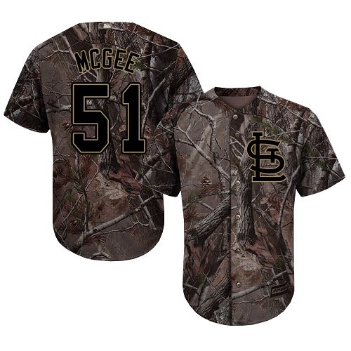 Authentic Youth Willie McGee Camo Jersey - #51 Baseball St. Louis Cardinals Flex Base Realtree Collection